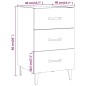 vidaXL Comodino Nero 40x40x66 cm in Legno Multistrato vidaXL Comodino Nero 40x40x66 cm in Legno Multistrato