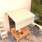 Tenda Sole Retrattile Automatica con Parasole 3,5x2,5 m Crema Tenda Sole Retrattile Automatica con Parasole 3,5x2,5 m Crema