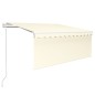 Tenda Sole Retrattile Automatica con Parasole 3,5x2,5 m Crema Tenda Sole Retrattile Automatica con Parasole 3,5x2,5 m Crema