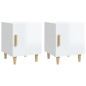 vidaXL Comodini 2 pz Bianco Lucido in Legno Multistrato vidaXL Comodini 2 pz Bianco Lucido in Legno Multistrato