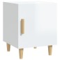 vidaXL Comodini 2 pz Bianco Lucido in Legno Multistrato vidaXL Comodini 2 pz Bianco Lucido in Legno Multistrato