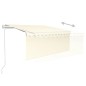 Tenda Sole Retrattile Automatica con Parasole 3,5x2,5 m Crema Tenda Sole Retrattile Automatica con Parasole 3,5x2,5 m Crema