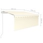 Tenda Sole Retrattile Automatica con Parasole 3,5x2,5 m Crema Tenda Sole Retrattile Automatica con Parasole 3,5x2,5 m Crema