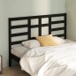 Testiera per Letto Nera 146x4x104 cm in Legno Massello di Pino Testiera per Letto Nera 146x4x104 cm in Legno Massello di Pino