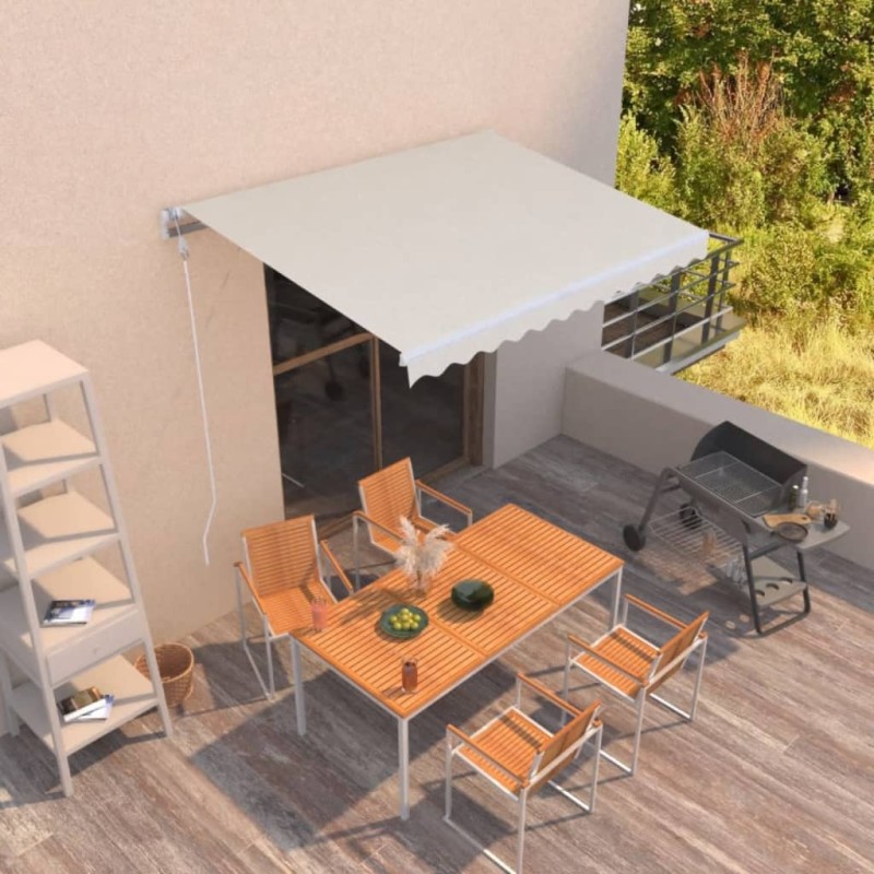 Tenda da Sole Retrattile Manuale 350x250 cm Crema Tenda da Sole Retrattile Manuale 350x250 cm Crema