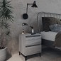 vidaXL Comodini con Gambe in Metallo 2 pz Grigio Sonoma 40x35x50 cm vidaXL Comodini con Gambe in Metallo 2 pz Grigio Sonoma 40x35x50 cm