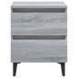 vidaXL Comodini con Gambe in Metallo 2 pz Grigio Sonoma 40x35x50 cm vidaXL Comodini con Gambe in Metallo 2 pz Grigio Sonoma 40x35x50 cm