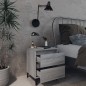 vidaXL Comodini con Gambe in Metallo 2 pz Grigio Sonoma 40x35x50 cm vidaXL Comodini con Gambe in Metallo 2 pz Grigio Sonoma 40x35x50 cm