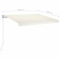 Tenda da Sole Retrattile Manuale 350x250 cm Crema Tenda da Sole Retrattile Manuale 350x250 cm Crema