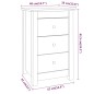 vidaXL Comodini 2 pz 40x35x61,5 cm in Legno Massello di Pino