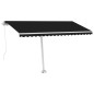 vidaXL Tenda Retrattile Manuale Autoportante 450x300 cm Antracite vidaXL Tenda Retrattile Manuale Autoportante 450x300 cm Antracite