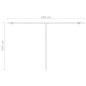 vidaXL Tenda Retrattile Manuale Autoportante 450x300 cm Antracite vidaXL Tenda Retrattile Manuale Autoportante 450x300 cm Antracite