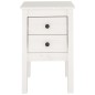 vidaXL Comodino Bianca 40x35x61,5 cm in Legno Massello di Pino