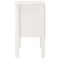 vidaXL Comodino Bianca 40x35x61,5 cm in Legno Massello di Pino