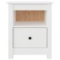 vidaXL Comodino Bianco 40x35x49 cm in Legno Massello di Pino vidaXL Comodino Bianco 40x35x49 cm in Legno Massello di Pino