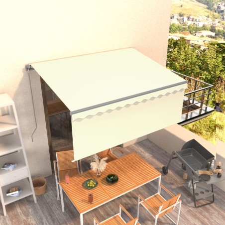 Tenda Sole Retrattile Manuale con Parasole 3,5x2,5 m Crema