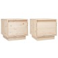 vidaXL Comodini 2 pz 35x34x32 cm in Legno Massello di Pino vidaXL Comodini 2 pz 35x34x32 cm in Legno Massello di Pino