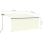 Tenda Sole Retrattile Manuale con Parasole 3,5x2,5 m Crema