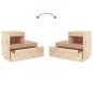 vidaXL Comodini 2 pz 60x34x51 cm in Legno Massello di Pino vidaXL Comodini 2 pz 60x34x51 cm in Legno Massello di Pino
