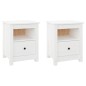 vidaXL Comodini 2 pz Bianchi 40x35x49 cm in Legno Massello di Pino vidaXL Comodini 2 pz Bianchi 40x35x49 cm in Legno Massello di Pino