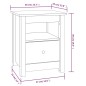 vidaXL Comodini 2 pz Bianchi 40x35x49 cm in Legno Massello di Pino vidaXL Comodini 2 pz Bianchi 40x35x49 cm in Legno Massello di Pino