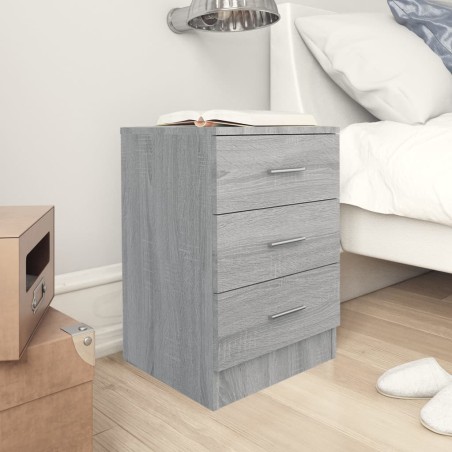 vidaXL Comodino Grigio Sonoma 38x35x56 cm in Legno Multistrato