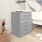 vidaXL Comodino Grigio Sonoma 38x35x56 cm in Legno Multistrato vidaXL Comodino Grigio Sonoma 38x35x56 cm in Legno Multistrato