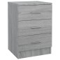 vidaXL Comodino Grigio Sonoma 38x35x56 cm in Legno Multistrato vidaXL Comodino Grigio Sonoma 38x35x56 cm in Legno Multistrato