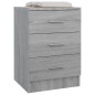 vidaXL Comodino Grigio Sonoma 38x35x56 cm in Legno Multistrato vidaXL Comodino Grigio Sonoma 38x35x56 cm in Legno Multistrato