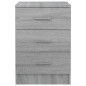 vidaXL Comodino Grigio Sonoma 38x35x56 cm in Legno Multistrato vidaXL Comodino Grigio Sonoma 38x35x56 cm in Legno Multistrato