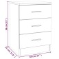 vidaXL Comodino Grigio Sonoma 38x35x56 cm in Legno Multistrato vidaXL Comodino Grigio Sonoma 38x35x56 cm in Legno Multistrato