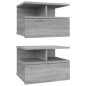 vidaXL Comodini Pensili Grigio Sonoma 2pz 40x31x27cm Legno Multistrato vidaXL Comodini Pensili Grigio Sonoma 2pz 40x31x27cm Legno Multistrato