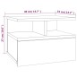 vidaXL Comodini Pensili Grigio Sonoma 2pz 40x31x27cm Legno Multistrato vidaXL Comodini Pensili Grigio Sonoma 2pz 40x31x27cm Legno Multistrato