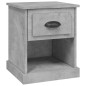 vidaXL Comodino Grigio Cemento 39x39x47,5 cm in Legno Multistrato vidaXL Comodino Grigio Cemento 39x39x47,5 cm in Legno Multistrato