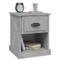 vidaXL Comodino Grigio Cemento 39x39x47,5 cm in Legno Multistrato vidaXL Comodino Grigio Cemento 39x39x47,5 cm in Legno Multistrato