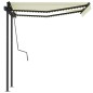 Tenda da Sole Automatica Sensore Vento e LED 3,5x2,5 cm Crema Tenda da Sole Automatica Sensore Vento e LED 3,5x2,5 cm Crema
