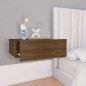 vidaXL Comodino Pensile Rovere Marrone 40x30x15cm in Legno Multistrato