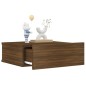 vidaXL Comodino Pensile Rovere Marrone 40x30x15cm in Legno Multistrato