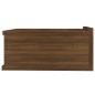 vidaXL Comodino Pensile Rovere Marrone 40x30x15cm in Legno Multistrato
