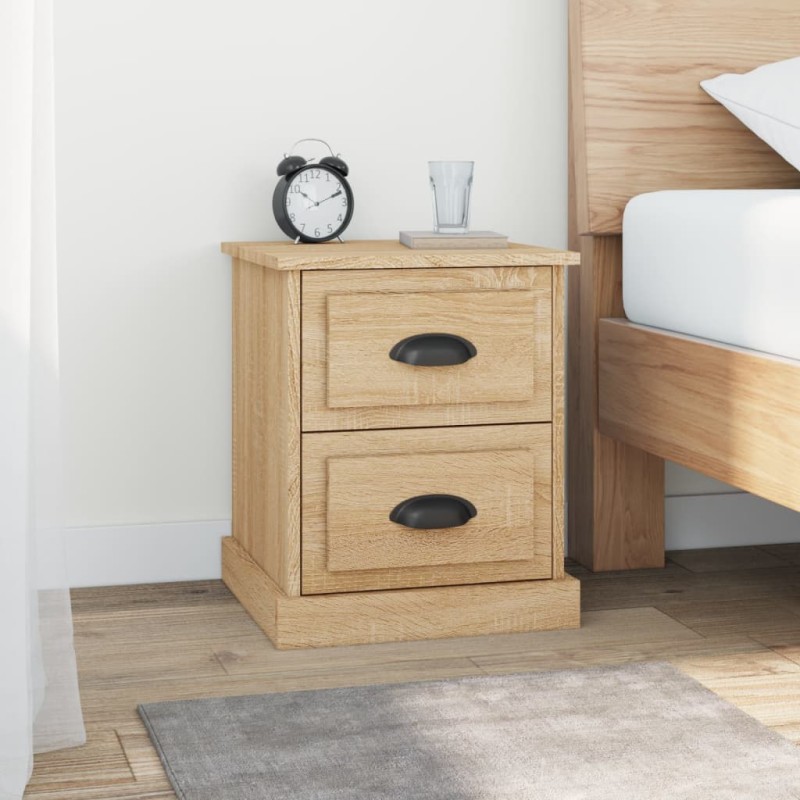 vidaXL Comodino Rovere Sonoma 39x39x47,5 cm in Legno Multistrato