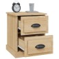 vidaXL Comodino Rovere Sonoma 39x39x47,5 cm in Legno Multistrato