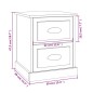 vidaXL Comodino Rovere Sonoma 39x39x47,5 cm in Legno Multistrato