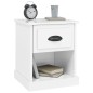 vidaXL Comodino Bianco Lucido 39x39x47,5 cm in Legno Multistrato vidaXL Comodino Bianco Lucido 39x39x47,5 cm in Legno Multistrato