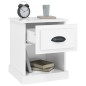 vidaXL Comodino Bianco Lucido 39x39x47,5 cm in Legno Multistrato vidaXL Comodino Bianco Lucido 39x39x47,5 cm in Legno Multistrato