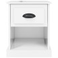 vidaXL Comodino Bianco Lucido 39x39x47,5 cm in Legno Multistrato vidaXL Comodino Bianco Lucido 39x39x47,5 cm in Legno Multistrato