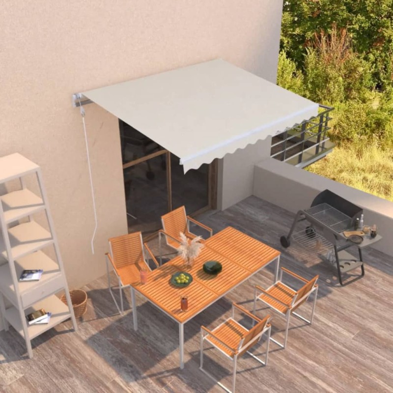 Tenda da Sole Retrattile Automatica 350x250 cm Crema Tenda da Sole Retrattile Automatica 350x250 cm Crema