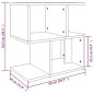 vidaXL Comodino Rovere Fumo 50x30x51,5 cm in Legno Multistrato