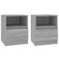 vidaXL Comodini 2 pz Grigio Sonoma 40x40x50 cm in Legno Multistrato vidaXL Comodini 2 pz Grigio Sonoma 40x40x50 cm in Legno Multistrato
