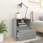 vidaXL Comodini 2 pz Grigio Sonoma 40x40x50 cm in Legno Multistrato vidaXL Comodini 2 pz Grigio Sonoma 40x40x50 cm in Legno Multistrato