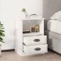 vidaXL Comodini 2 pz Bianco Lucido 43x36x60 cm vidaXL Comodini 2 pz Bianco Lucido 43x36x60 cm